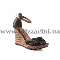 Босоніжки SS15-232 siyah deri taba deri  черная кожа л