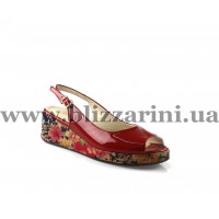 Босоніжки 030 6376 (бол разм) kirmizi rugan красный лак л