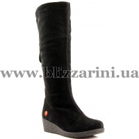 Сапоги MA130-Q33-02 (полн мех) black замш з