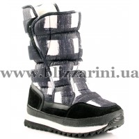 Сапоги RZ1216-13-3B кожзам black+white з
