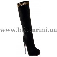 Сапоги W2530-315819T black замш H121 ос