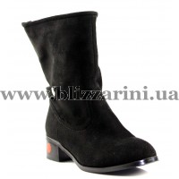 Сапоги WYX023-XP37 кожзам (полн мех) black замш DF1372 з