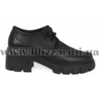 Туфлі BZ214-3-A черная кожа туф