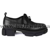 Туфлі BZ255-1-D черная кожа туф