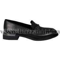 Туфлі K233-690-019A черная кожа туф