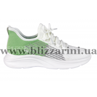 Кросiвки 999-78-L белый/зеленый текстиль туф