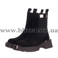 Черевики K1060-T476-033AR черный замш бот