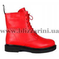 Ботинки N3186K1-1635W (полн мех)  красная кожа  зима