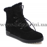 Ботинки YX892-875-301 (полн мех) black кожа з